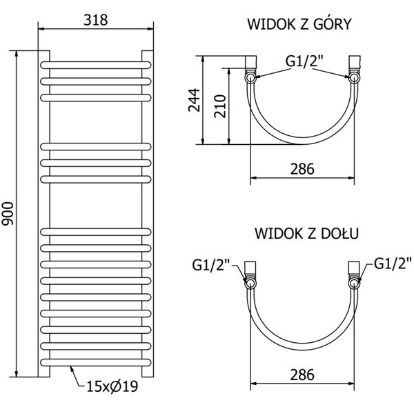Mexen Eros, topné těleso 900 x 318 mm, 315 W, černá, W112-0900-318-00-70