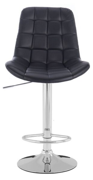 LuxuryForm DESIGN Barová židle PARIS na stříbrném talíři - černá