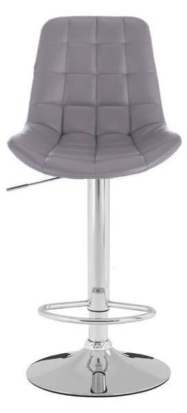 LuxuryForm DESIGN Barová židle PARIS na stříbrném talíři - šedá