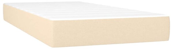 Box spring postel s matrací krémová 120x190 cm textil 3270416