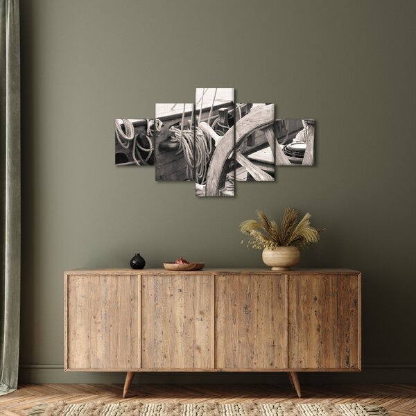 Obraz - Kormidlo plachetnice (125x70 cm)