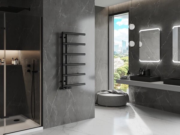 Mexen Jukon dekorativní koupelnový radiátor 988 x 500 mm, 461 W, černý - W116-0988-500-00-70