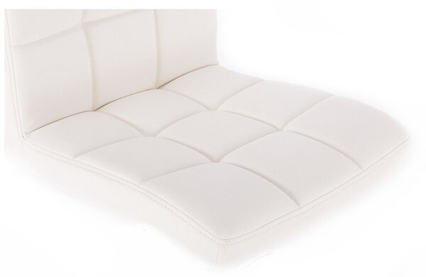 LuxuryForm DESIGN Židle TOLEDO na stříbrném talíři - bílá