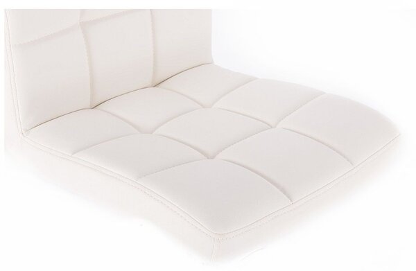 LuxuryForm DESIGN Židle TOLEDO na stříbrném kříži - bílá