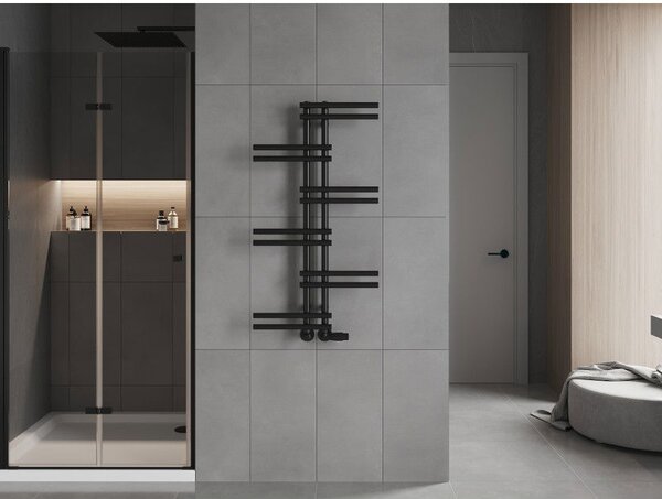 Mexen Jari dekorativní koupelnový radiátor 1005 x 550 mm, 339 W, černý - W115-1005-550-00-70