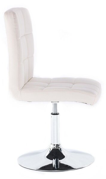 LuxuryForm DESIGN Židle TOLEDO na stříbrném talíři - bílá