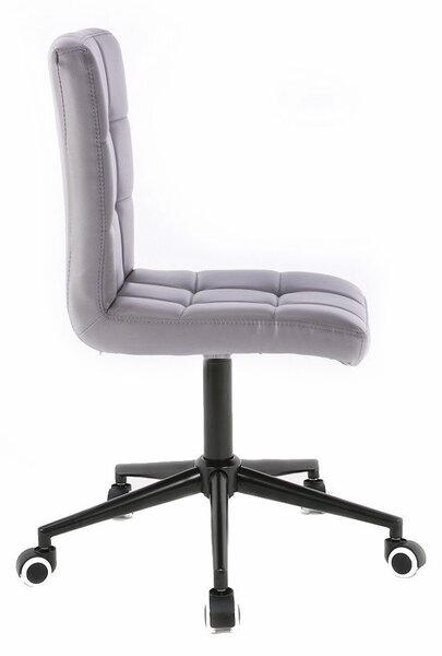 LuxuryForm DESIGN Otočná židle TOLEDO na černé podstavě s kolečky - šedá