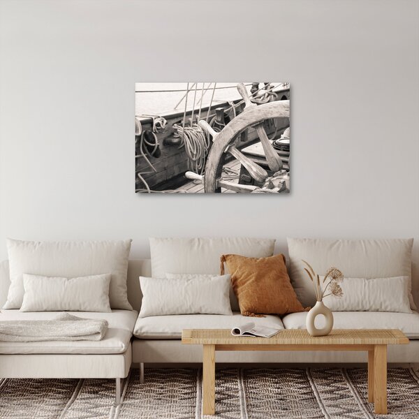 Obraz - Kormidlo plachetnice (70x50 cm)