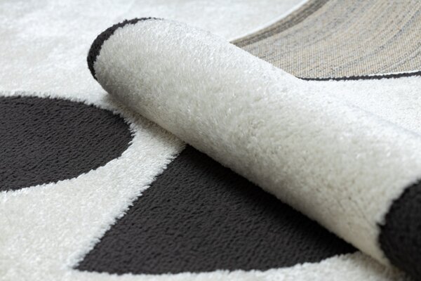 Dywany Łuszczów, AKCE: 80x150 cm Kusový koberec Mode 8598 geometric cream/black, černobílá, dětský pokoj