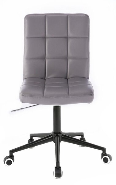 LuxuryForm DESIGN Otočná židle TOLEDO na černé podstavě s kolečky - šedá