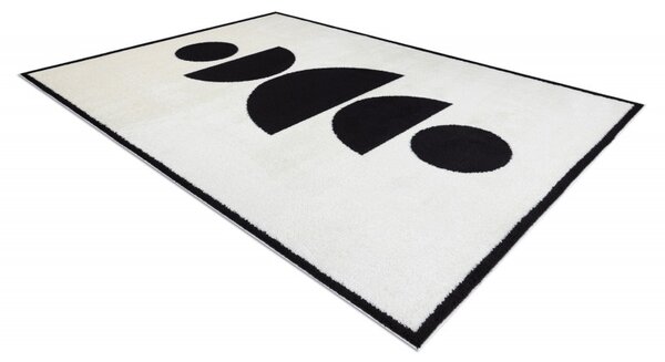 Dywany Łuszczów, AKCE: 80x150 cm Kusový koberec Mode 8598 geometric cream/black, černobílá, dětský pokoj