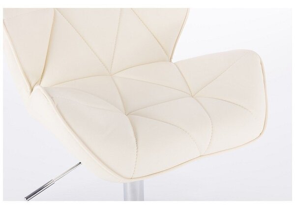 LuxuryForm DESIGN Otočná židle MILANO na černé podstavě s kolečky - krémová