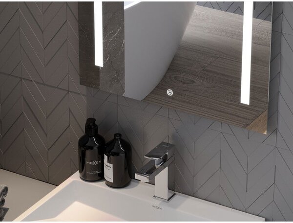Mexen Remi koupelnové zrcadlo s podsvícením 50 x 70 cm, LED 6000K, proti zamlžení - 9804-050-070-611-00