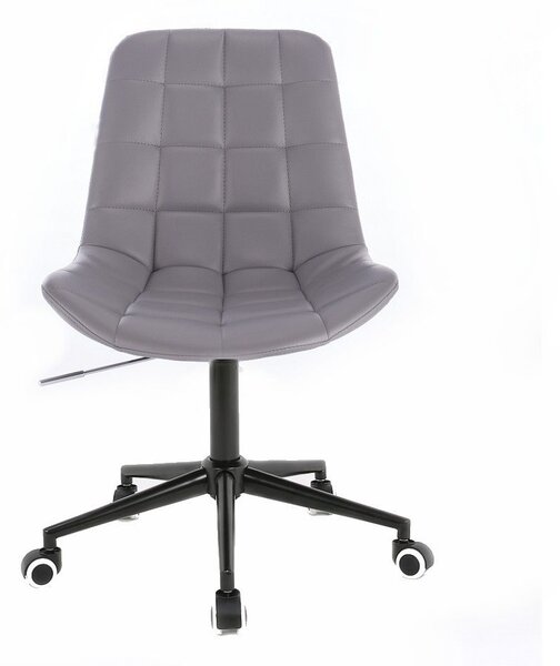 LuxuryForm DESIGN Židle PARIS na černé podstavě s kolečky - šedá