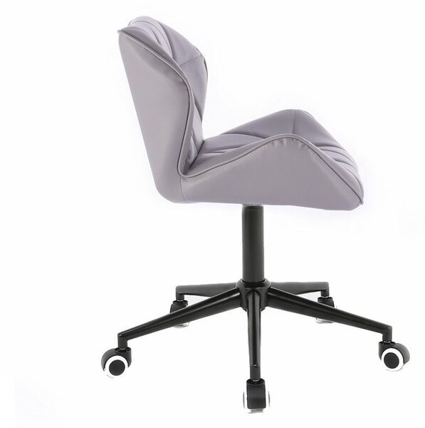LuxuryForm DESIGN Židle MILANO na černé podstavě s kolečky - šedá