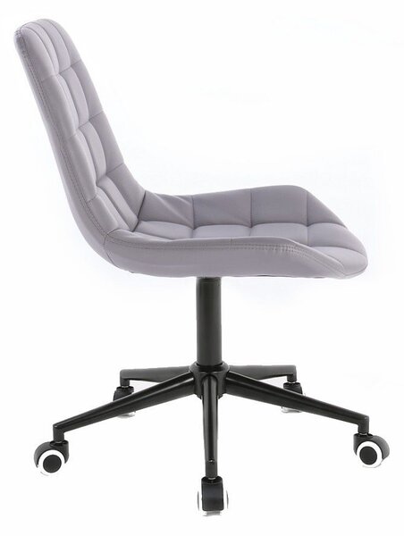 LuxuryForm DESIGN Židle PARIS na černé podstavě s kolečky - šedá