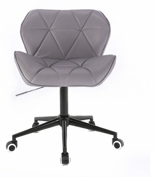 LuxuryForm DESIGN Židle MILANO na černé podstavě s kolečky - šedá