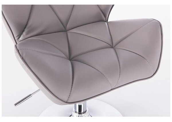LuxuryForm DESIGN Židle MILANO na černé podstavě s kolečky - šedá