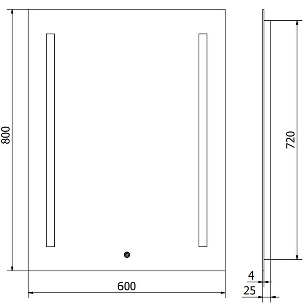 Mexen Remi podsvícené koupelnové zrcadlo 60 x 80 cm, LED 6000K, proti zamlžení - 9804-060-080-611-00