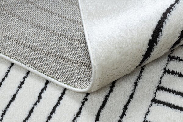 Dywany Łuszczów, Kusový koberec Mode 8587 geometric cream/black, 120x170, béžová, chodba / předsíň