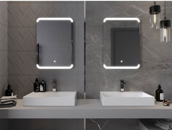 Mexen Nida podsvícené zrcadlo do koupelny 50 x 70 cm, LED 6000K, proti mlze - 9806-050-070-611-00