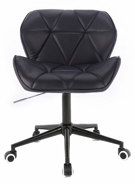 LuxuryForm DESIGN Židle MILANO na černé podstavě s kolečky - černá