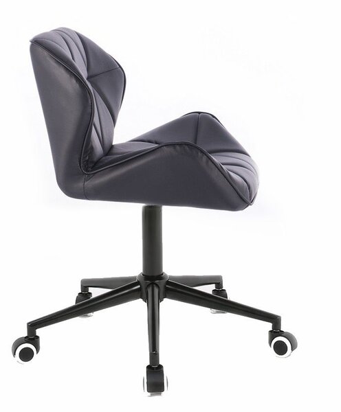 LuxuryForm DESIGN Židle MILANO na černé podstavě s kolečky - černá