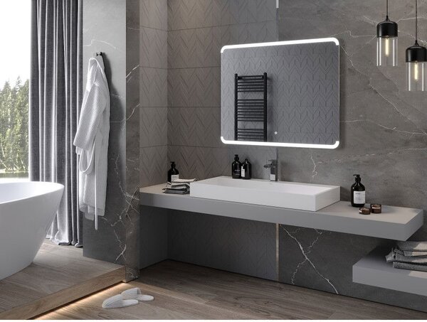 Mexen Nida osvětlené koupelnové zrcadlo 100 x 80 cm, LED 6000K, proti zamlžení - 9806-100-080-611-00