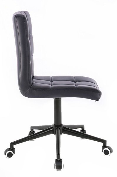 LuxuryForm DESIGN Židle TOLEDO na černé podstavě s kolečky - černá