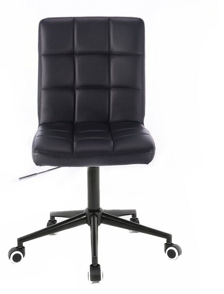 LuxuryForm DESIGN Židle TOLEDO na černé podstavě s kolečky - černá