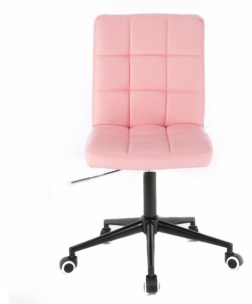 LuxuryForm DESIGN Židle TOLEDO na černé podstavě s kolečky - růžová