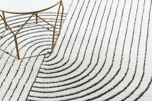 Dywany Łuszczów, Kusový koberec Mode 8587 geometric cream/black, 120x170, béžová, chodba / předsíň