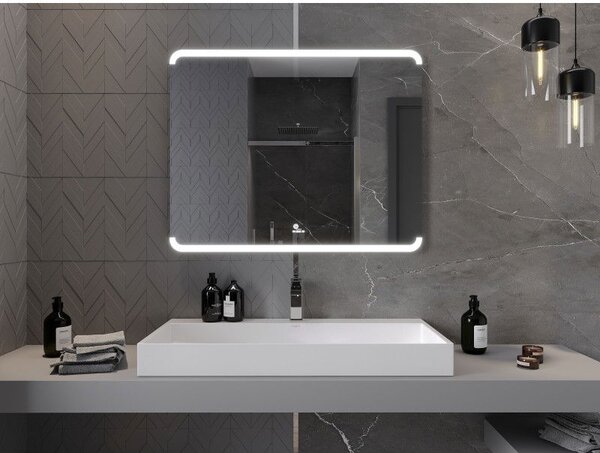 Mexen Nida osvětlené koupelnové zrcadlo 100 x 80 cm, LED 6000K, proti zamlžení - 9806-100-080-611-00