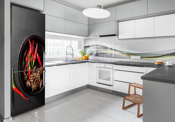 Nálepka na ledničku fototapeta Chilli papričky FridgeStick-70x190-f-121359221