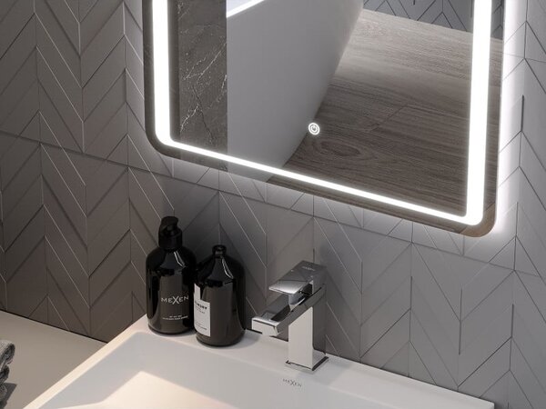 Mexen Zusa podsvícené koupelnové zrcadlo 100 x 80 cm, LED 6000K, proti zápar - 9808-100-080-611-00