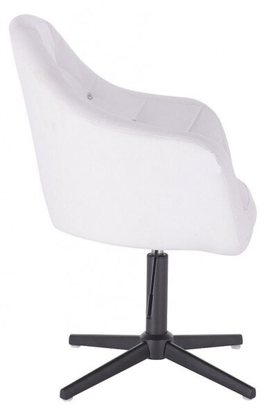 LuxuryForm DESIGN Křeslo ROMA na černém kříži - bílé