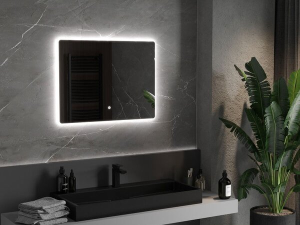Mexen Sun koupelnové zrcadlo podsvícené 80 x 60 cm, LED 6000K, proti mlze - 9807-080-060-611-00