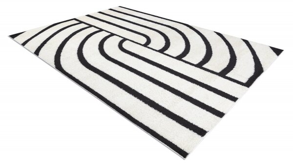 Dywany Łuszczów, Kusový koberec Mode 8631 geometric cream/black, 120x170, černobílá, kancelář