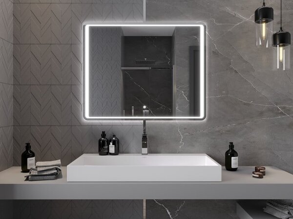 Mexen Zusa podsvícené koupelnové zrcadlo 100 x 80 cm, LED 6000K, proti zápar - 9808-100-080-611-00