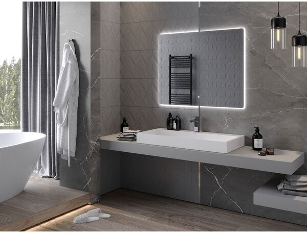 Mexen Sun koupelnové zrcadlo s osvětlením 100 x 80 cm, LED 6000K, proti zamlžení - 9807-100-080-611-00