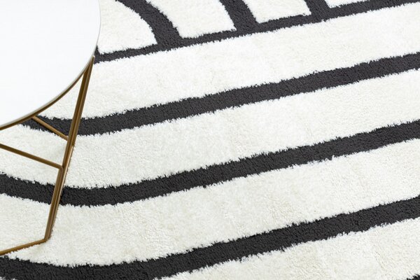 Dywany Łuszczów, Kusový koberec Mode 8631 geometric cream/black, 120x170, černobílá, kancelář
