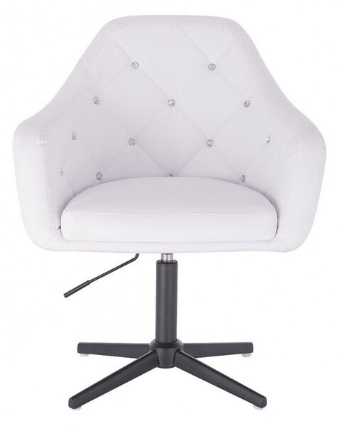 LuxuryForm DESIGN Křeslo ROMA na černém kříži - bílé