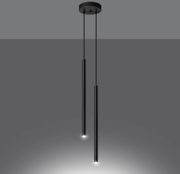 Sollux Lighting Pastelo závěsné svítidlo 2x8 W černá SL.1304