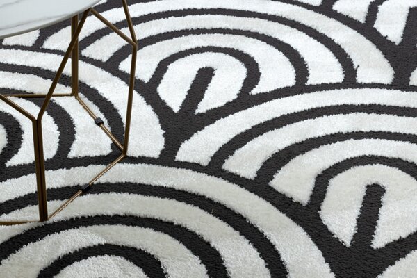 Dywany Łuszczów, AKCE: 160x220 cm Kusový koberec Mode 8629 cream/black, bílá, kancelář