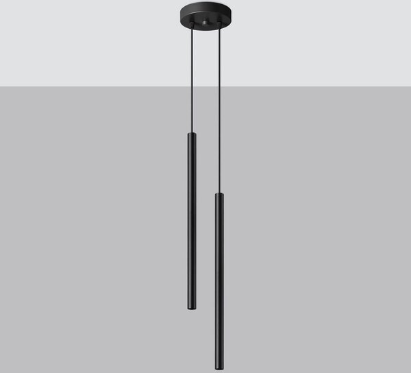 Sollux Lighting Pastelo závěsné svítidlo 2x8 W černá SL.1304