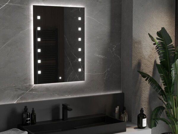 Mexen Ner zrcadlo koupelnové podsvícené 60 x 80 cm, LED 6000K, antivlna - 9809-060-080-611-00