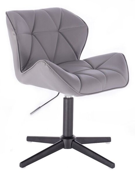 LuxuryForm Židle MILANO na černém kříži - šedá (VPT)
