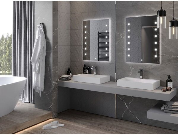 Mexen Ner zrcadlo koupelnové podsvícené 60 x 80 cm, LED 6000K, antivlna - 9809-060-080-611-00