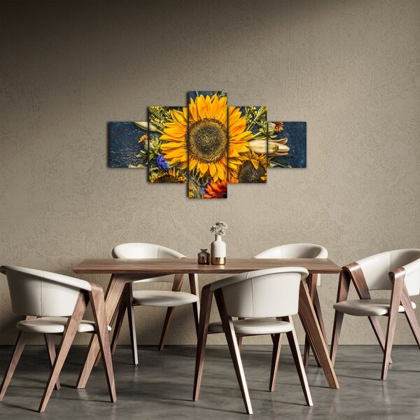 Obraz - Podzimní květiny (125x70 cm)