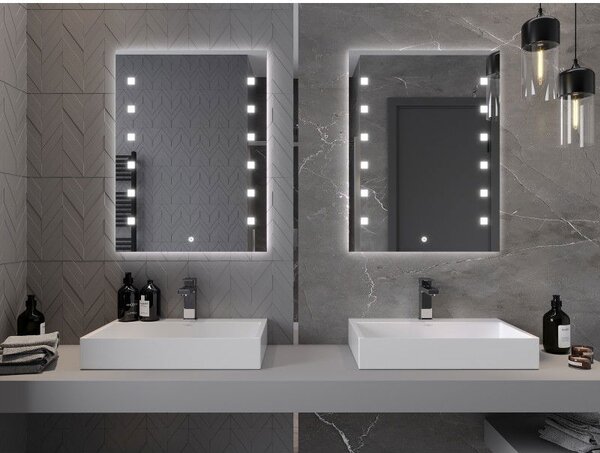 Mexen Ner zrcadlo koupelnové podsvícené 60 x 80 cm, LED 6000K, antivlna - 9809-060-080-611-00